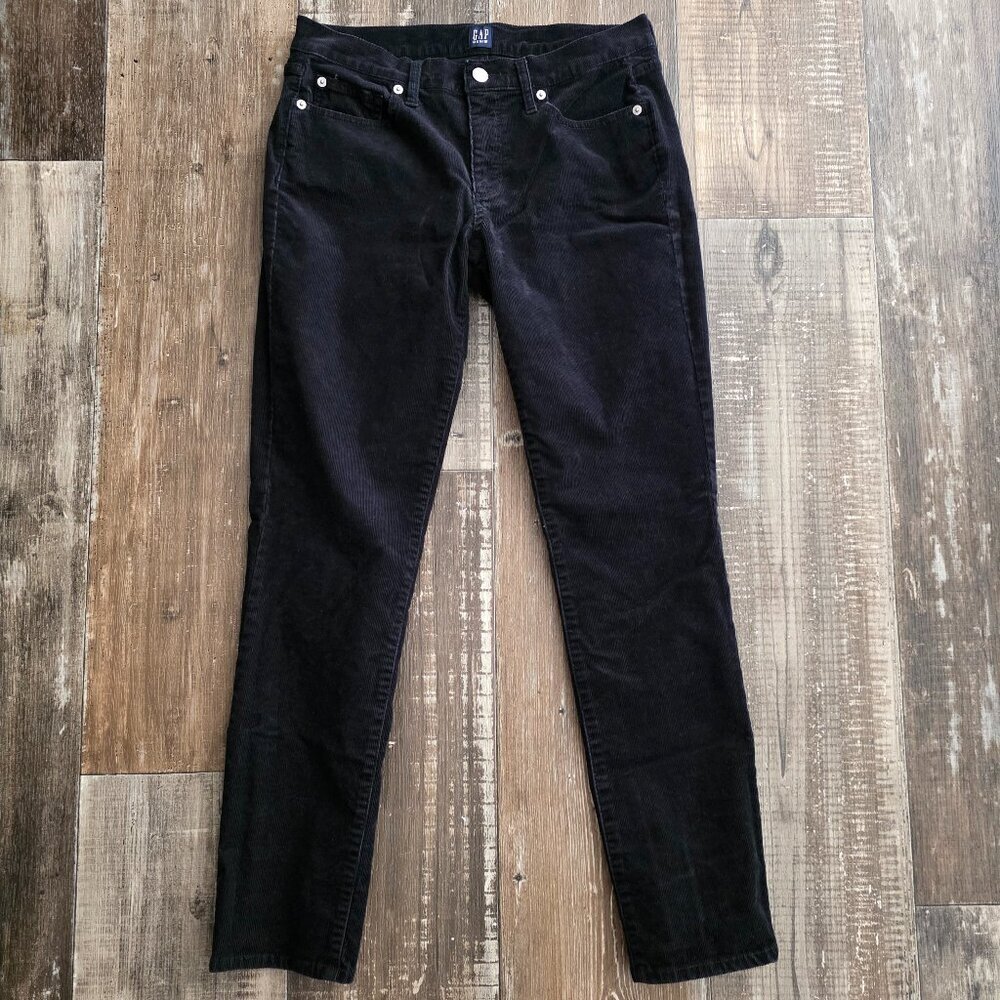 Gap Denim Black True Skinny Corduroy Women's Size 27 Regular